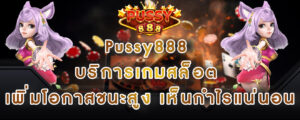 Pussy888 บริการเกมสล็อต เพิ่มโอกาสชนะสูง เห็นกำไรแน่นอน